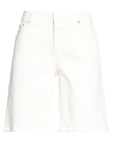 Closed Woman Denim Shorts White Size 25 Cotton, Recycled Cotton, Elastane