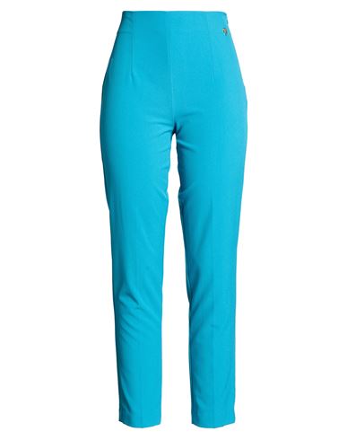Gai Mattiolo Woman Pants Turquoise Size 14 Polyester, Viscose, Elastane In Blue