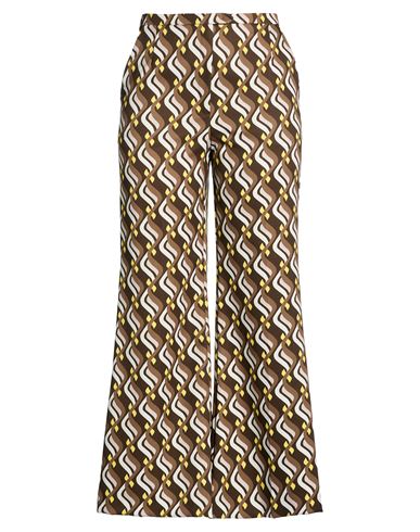 Maliparmi Malìparmi Woman Pants Chocolate Brown Size 10 Polyester, Elastane In Brown