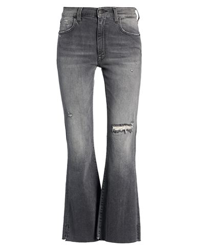 People (+)  Woman Jeans Blue Size 26 Cotton, Elastane In Gray