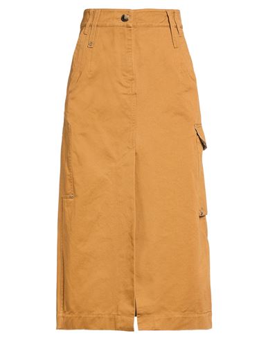 Rabanne Woman Midi Skirt Camel Size 14 Cotton In Yellow