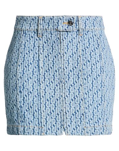 Rabanne Woman Denim Skirt Light Blue Size 6 Cotton