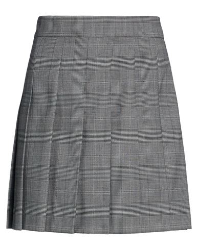 Max Mara Studio Woman Mini Skirt Grey Size 4 Virgin Wool, Polyester, Elastane In Gray