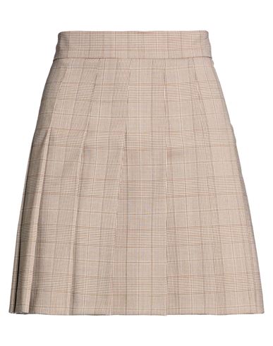 Max Mara Studio Woman Mini Skirt Brown Size 6 Virgin Wool, Polyester, Elastane