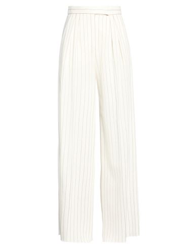 Max Mara Woman Pants White Size 8 Cotton, Linen