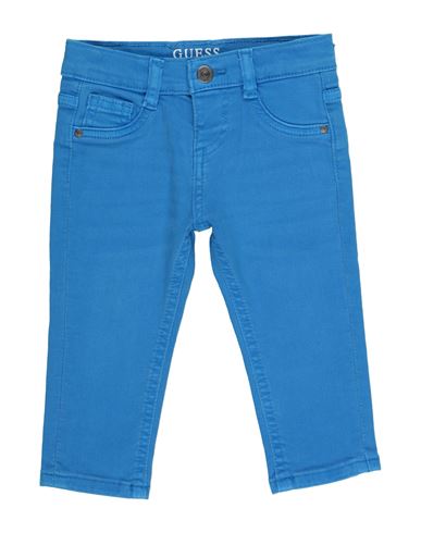 Guess Babies'  Newborn Boy Jeans Azure Size 3 Cotton, Elastane In Blue
