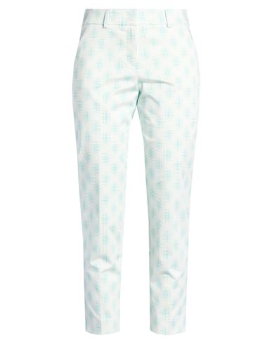 Peserico Easy Woman Pants Turquoise Size 6 Cotton, Elastane In Blue
