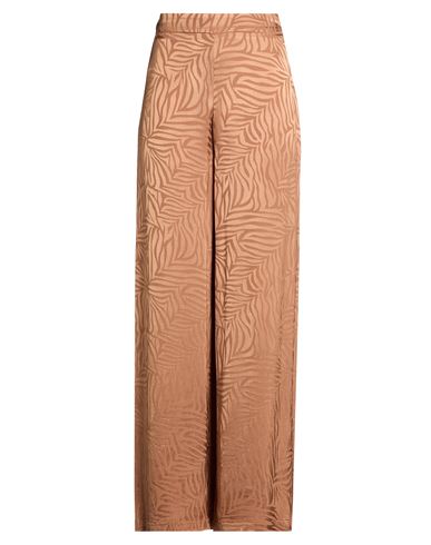 Federica Tosi Woman Pants Camel Size 8 Viscose In Sand