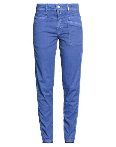 High Use Woman Pants Blue Size 8 Cotton, Elastane