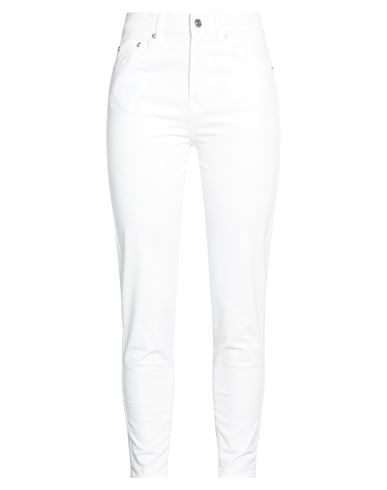 Iceberg Woman Pants White Size 26 Cotton, Elastane