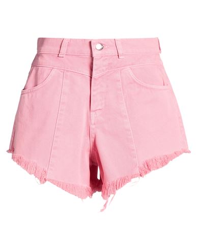 Hinnominate Woman Denim Shorts Pink Size 27 Textile Fibers
