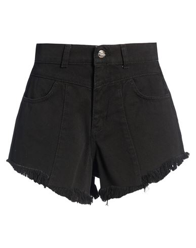 Hinnominate Woman Denim Shorts Black Size 27 Textile Fibers