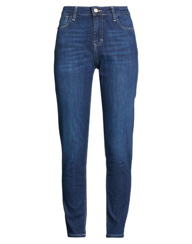Please Woman Jeans Blue Size M Cotton, Polyester, Elastane In Multi