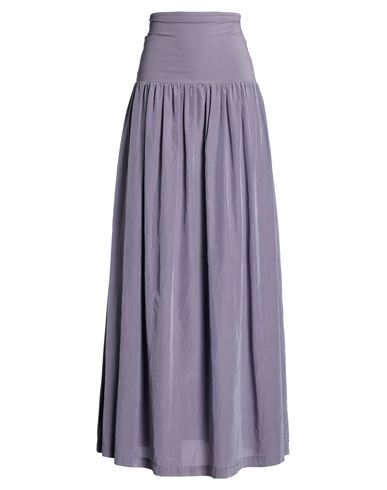 Jucca Woman Maxi Skirt Mauve Size 6 Cotton, Elastane In Purple
