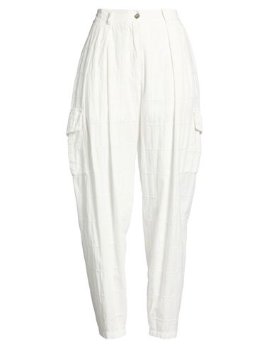 Front Street 8 Woman Pants White Size L Cotton