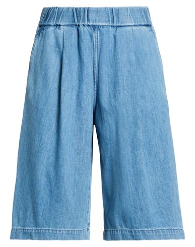 Ebit Woman Denim Shorts Blue Size 30 Cotton