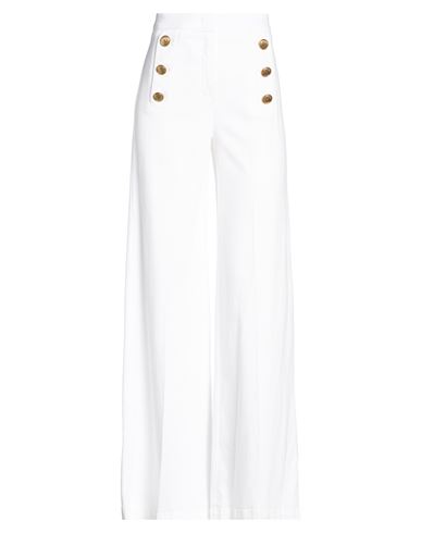 Seductive Woman Jeans White Size 8 Cotton, Lyocell, Linen, Elastane