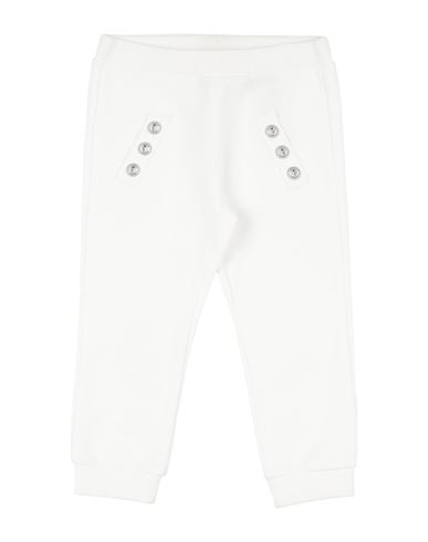 Balmain Babies'  Toddler Girl Pants White Size 3 Cotton, Elastane