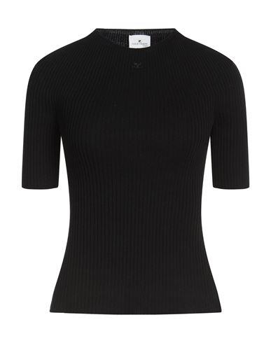 Courrèges Woman Sweater Black Size Xs Cotton, Merino Wool