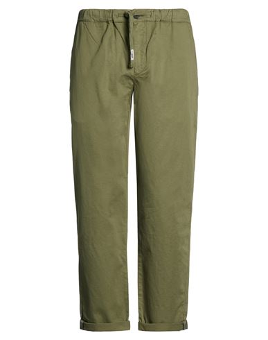 Clark Man Pants Military Green Size 34 Cotton, Linen, Elastane