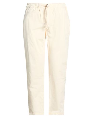 Clark Man Pants Cream Size 38 Cotton, Linen, Elastane In Neutral