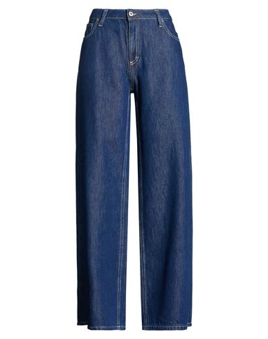 Please Woman Jeans Blue Size L Cotton, Lyocell