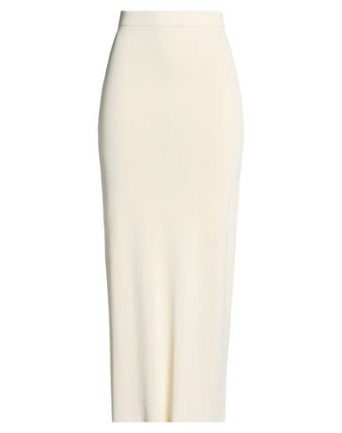 Isabel Benenato Woman Maxi Skirt Ivory Size 6 Viscose, Polyester In White