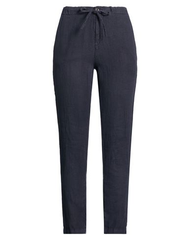 40weft Woman Pants Navy Size 4 Linen In Blue