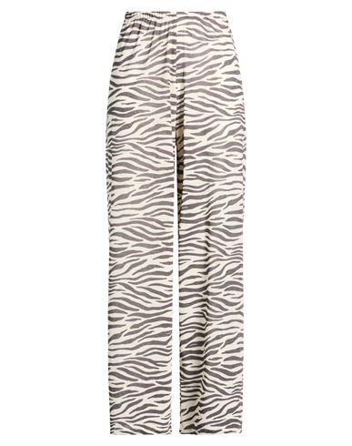 Mc2 Saint Barth Woman Pants Beige Size L Viscose, Polyester, Polyamide, Elastane In Multi