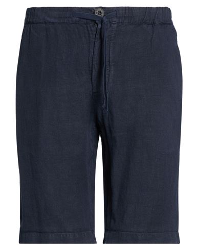 Clark Man Shorts & Bermuda Shorts Midnight Blue Size 38 Linen