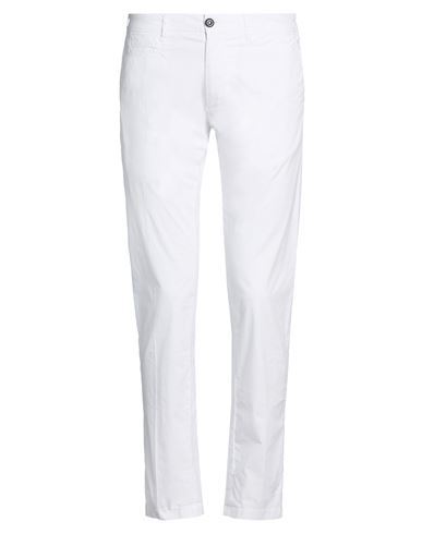 40weft Man Pants White Size 30 Cotton, Elastane