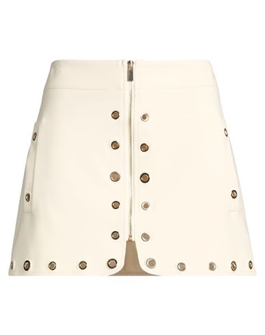 Babylon Woman Mini Skirt Cream Size 10 Polyamide, Elastane In Multi