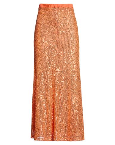 Babylon Woman Midi Skirt Orange Size 6 Polyester, Elastane