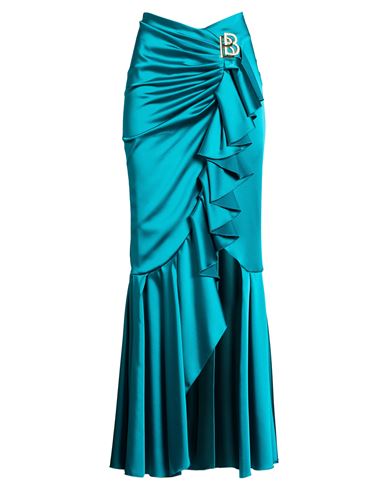 Babylon Woman Maxi Skirt Deep Teal Size 6 Polyester, Elastane In Blue