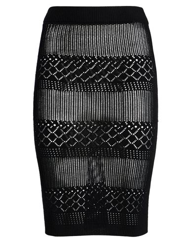 Babylon Woman Midi Skirt Black Size 2 Viscose, Polyester