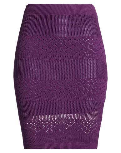 Babylon Woman Midi Skirt Purple Size 3 Viscose, Polyester