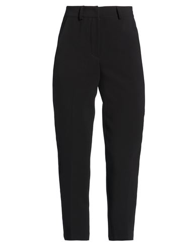 Ferrante Woman Pants Black Size 12 Polyester, Viscose, Elastane