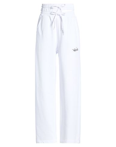 Gaelle Paris Gaëlle Paris Woman Pants White Size 1 Cotton, Polyester, Elastane