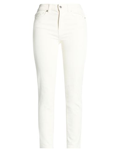 Grifoni Woman Jeans Ivory Size 26 Cotton, Elastane In White