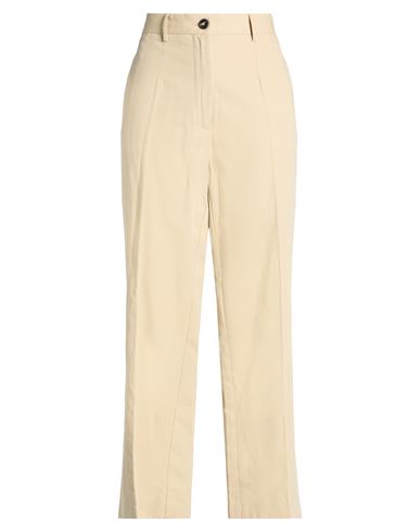 Pomandère Woman Pants Beige Size 12 Cotton, Linen In Neutral