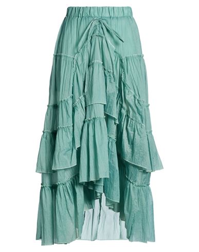 Isabel Benenato Woman Maxi Skirt Sage Green Size Xs Polyamide