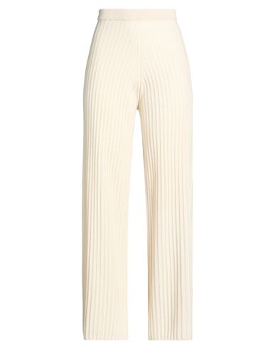 Antonelli Woman Pants Cream Size S Virgin Wool, Silk, Cashmere In Neutral