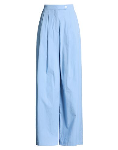 Semicouture Woman Pants Sky Blue Size 6 Cotton, Elastane