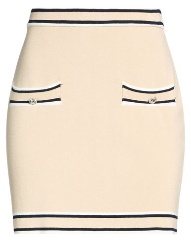 Vicolo Woman Mini Skirt Beige Size Onesize Viscose, Acrylic, Elastane In Sand