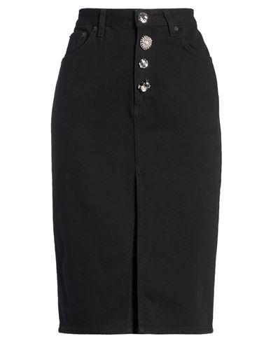 Vicolo Woman Denim Skirt Black Size S Cotton