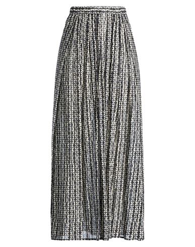 Alessia Santi Woman Maxi Skirt Midnight Blue Size 6 Cotton In Green