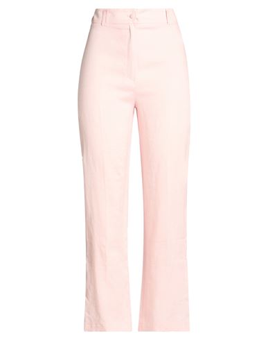 Hebe Studio Woman Pants Light Pink Size 8 Linen