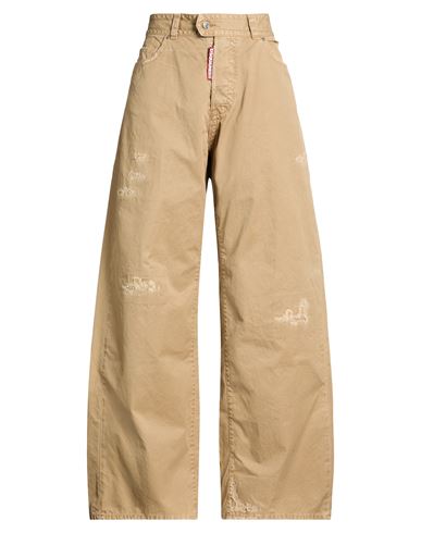 Dsquared2 Woman Pants Camel Size 4 Cotton In Sand