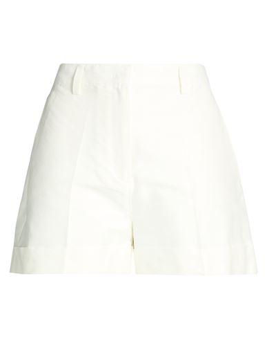 Mvp Wardrobe Woman Shorts & Bermuda Shorts Cream Size 8 Cotton, Silk In White