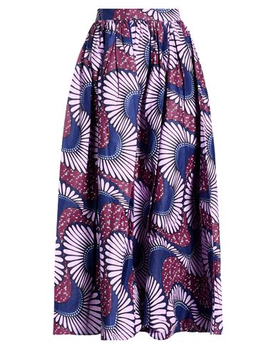 Jay Gry Woman Maxi Skirt Purple Size L Cotton